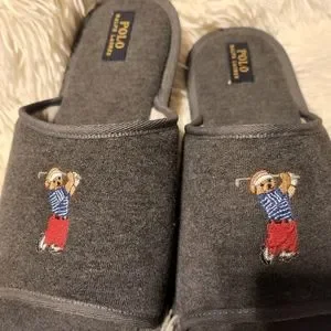 Polo Ralph Lauren Golf Bear Memory Foam Gray Slippers 13 s-l1200.jpg main image 4